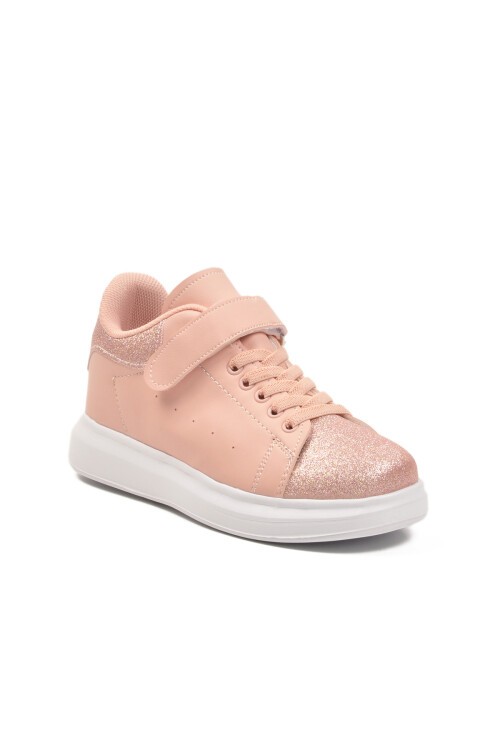 Pudra Simli Cırtlı Hafif Çocuk Spor Ayakkabı 2540-26K F
