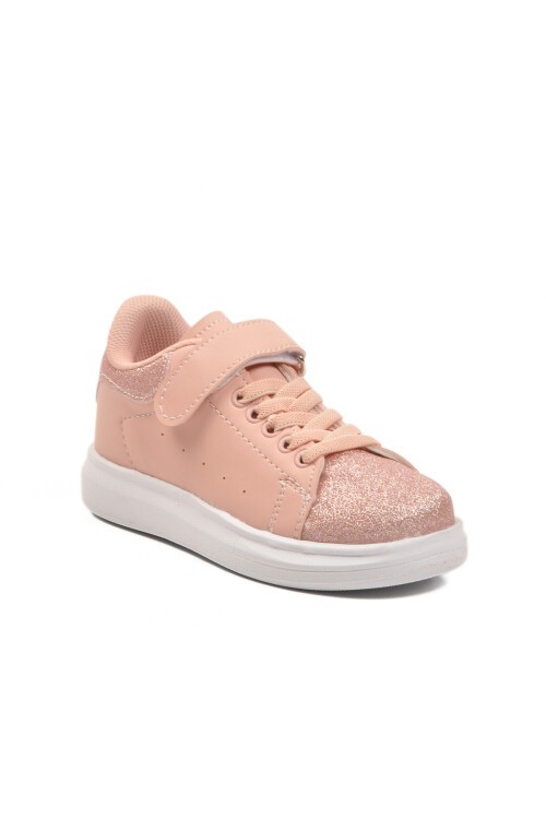 Pudra Simli Cırtlı Hafif Çocuk Spor Ayakkabı 2540-26K P