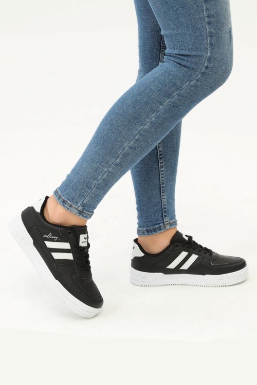 Siyah-Beyaz Unisex Spor Ayakkabı