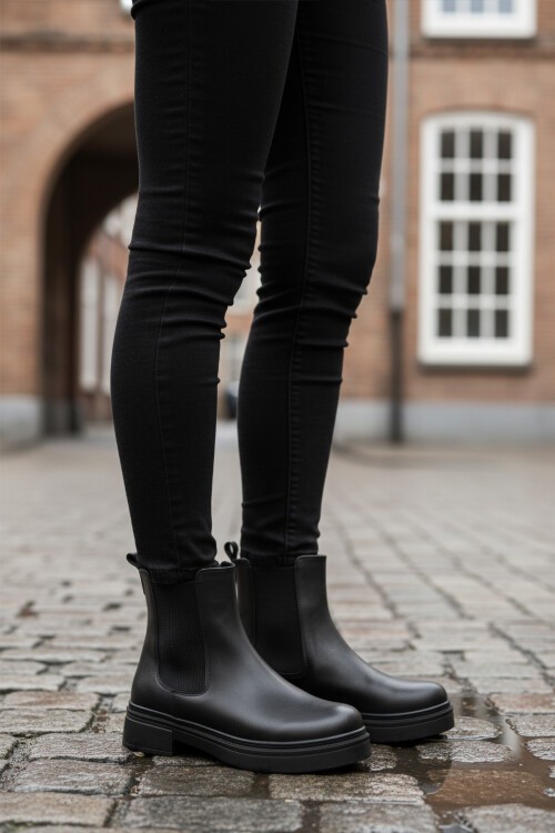 Siyah Cilt Kadın Bot 209134 Z