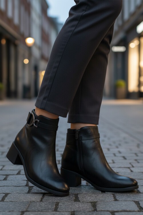 Siyah Cilt İçi Polarlı Kadın Bot 417637 Z