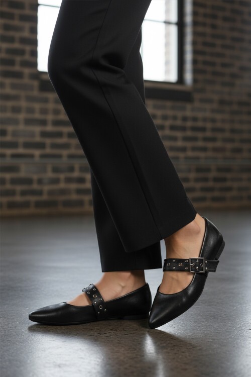 Siyah Cilt Hafif Kadın Günlük Ayakkabı 209166 Z