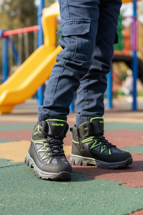 Siyah-Gri Çocuk Outdoor Bot Ruffon 2301 F