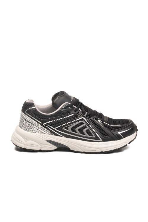 Siyah-Gümüş Fileli Comfort Taban Unisex Spor Ayakkabı 101 25029 Dipper G