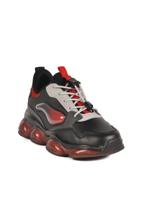 Siyah-Kırmızı Hafif Çocuk Spor Ayakkabı 2054  F