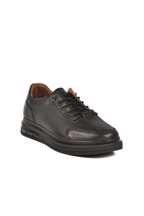 Siyah-Sarı Hakiki Deri Jel Tabanlı Erkek Günlük Ayakkabı 820 M