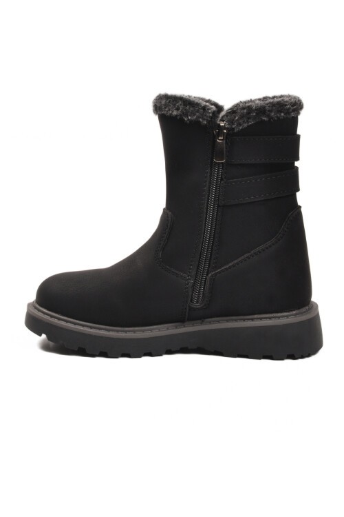 Siyah Polarlı Çocuk Bot Buckle F