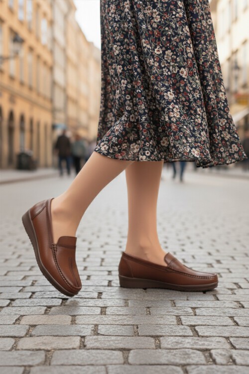 Taba Cilt Anatomic Taban Hafif Kadın Günlük Ayakkabı 293117 Z