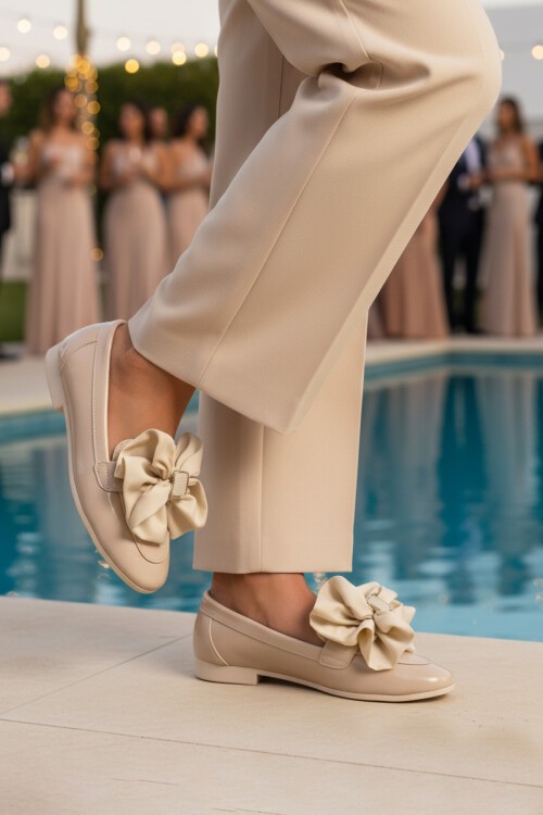 Bej Kurdela Detaylı Kadın Babet 572485 Z