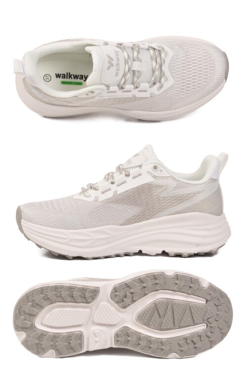 Beyaz Gümüş Memory Foarm Hafif Unisex Spor Ayakkabı B25RA162 G
