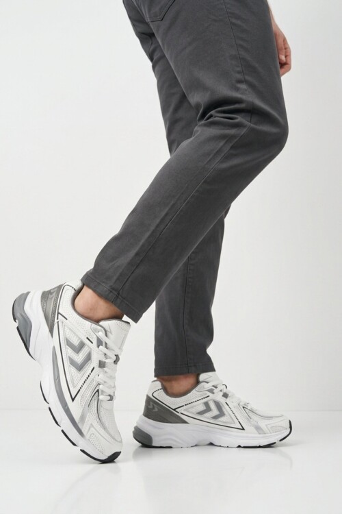 Beyaz Fileli Bağcıklı Nefes Alan Unisex Yürüyüş ve Spor Ayakkabı Sneaker 900794 Hml Performance 700