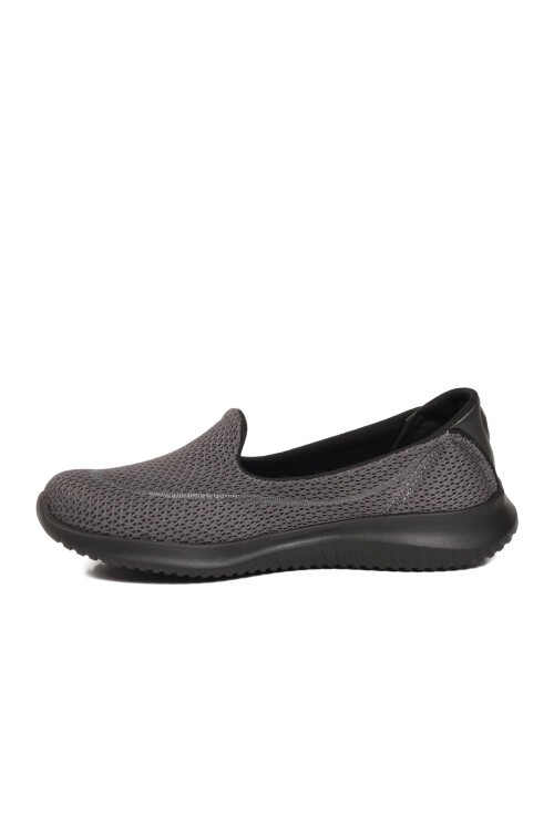 Füme-Siyah Anorak Hafif Esnek Rahat Tabanlı Kadın Yürüyüş ve Spor Ayakkabı PC-30168 Z
