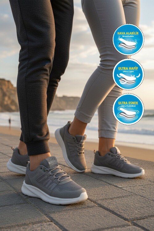 Füme Tekstil Hafif Unisex Spor Ayakkabı 2029 G