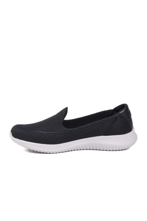 Lacivert Tekstil Hafif Esnek Kadın Spor Ayakkabı PC-30168 Z