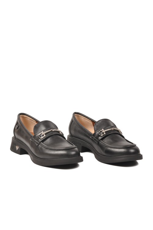 Siyah Cilt Kadın Günlük Ayakkabı PC-55257 Z