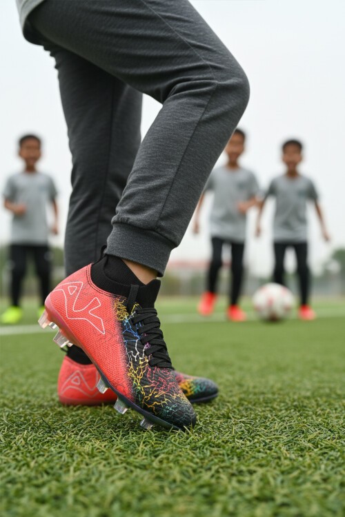 Siyah-Fuşya Çocuk Krampon FK-252-153 F