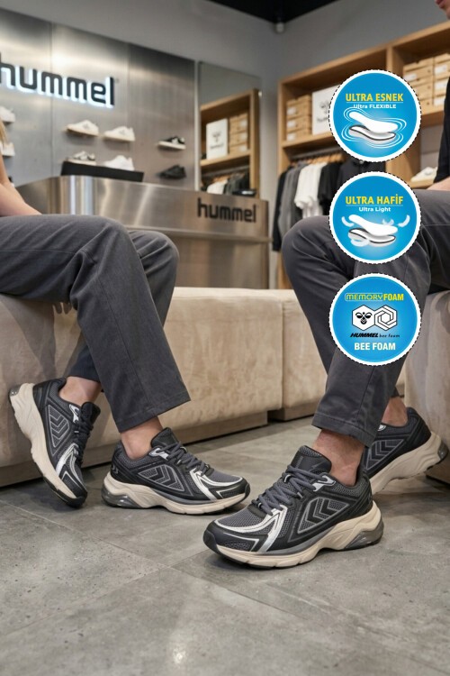 Siyah-Gri Tekstil Unisex Spor Ayakkabı 900794 Hml 700