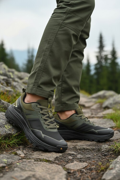 Siyah-Haki Erkek Outdoor Ayakkabı 350497A M
