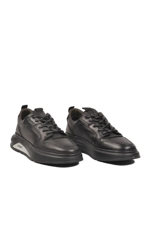 Siyah Hakiki Deri Erkek Günlük Ayakkabı AirbagSole 152-11594  M