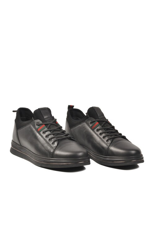 Siyah Hakiki Deri Erkek Günlük Ayakkabı Marcomen AirBagSole 152-20542 M