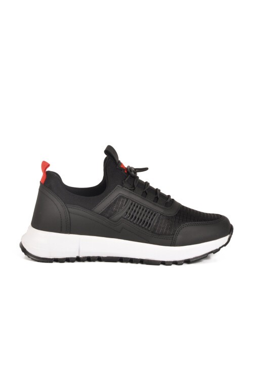 Siyah-Kırmızı Tekstil Unisex Spor Ayakkabı Nans 6006 G