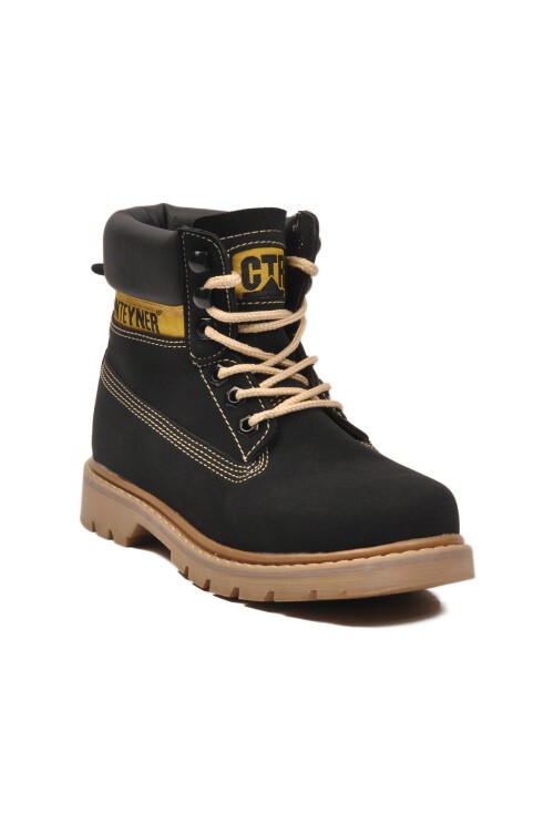 Siyah Nubuk Suni Deri Unisex Bot 922 G