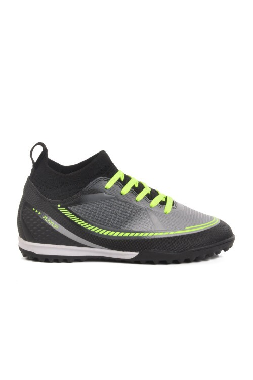 Siyah Bağcıklı Çoraplı Unisex Çocuk Futbol Ayakkabısı Halı Saha FH-251-141