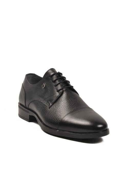 Siyah Hakiki Deri Erkek Klasik Ayakkabı 3129 M