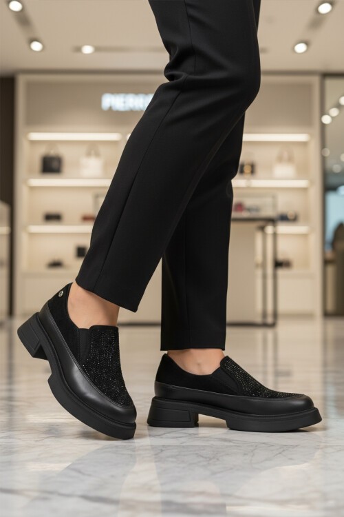 Siyah Kadın Günlük Ayakkabı PC-55216 Z