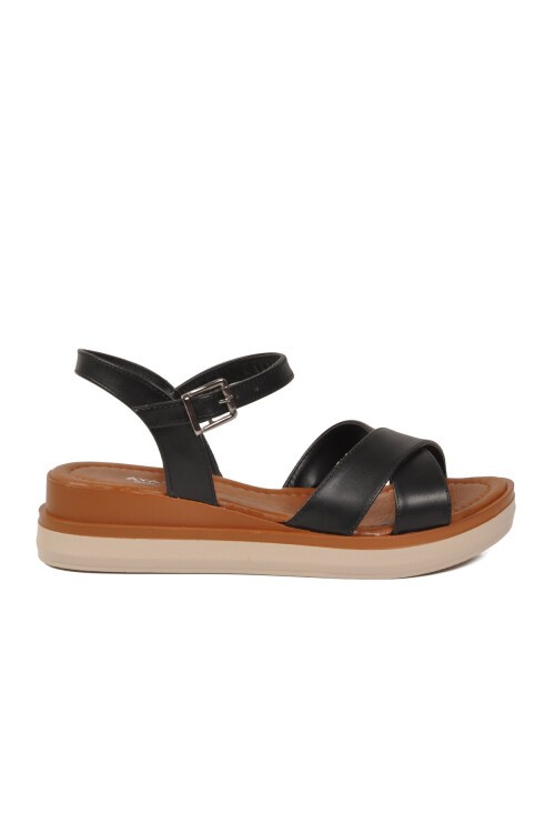 Siyah Hafif Slingback Kadın Sandalet 335332 Z