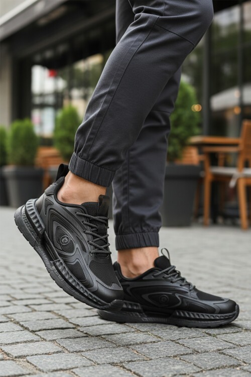 Siyah Tekstil Erkek Spor Ayakkabı PCI-11616 M