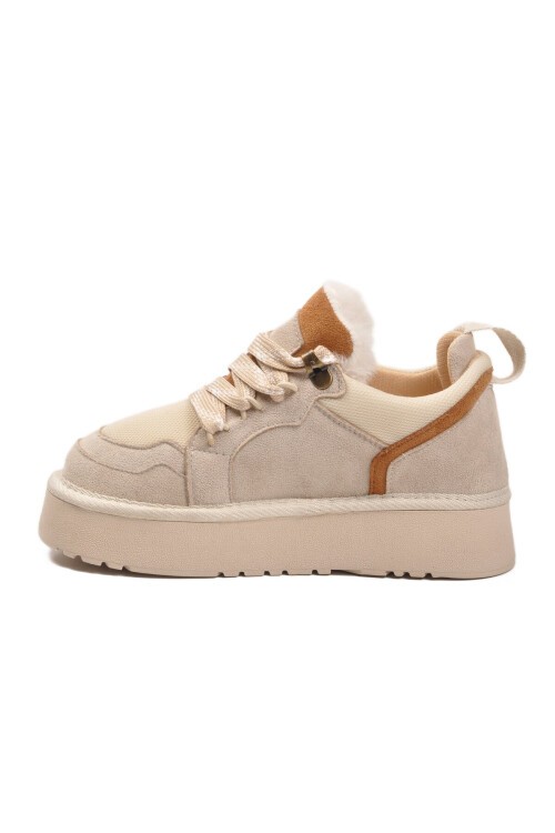 Bej Süet Unisex Çocuk Bot 412445 F