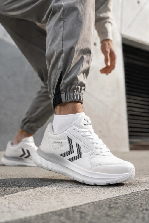 Beyaz Fileli Bağcıklı Hafif Esnek Unisex Yürüyüş ve Spor Ayakkabı 900880 Hml Crosslite 26