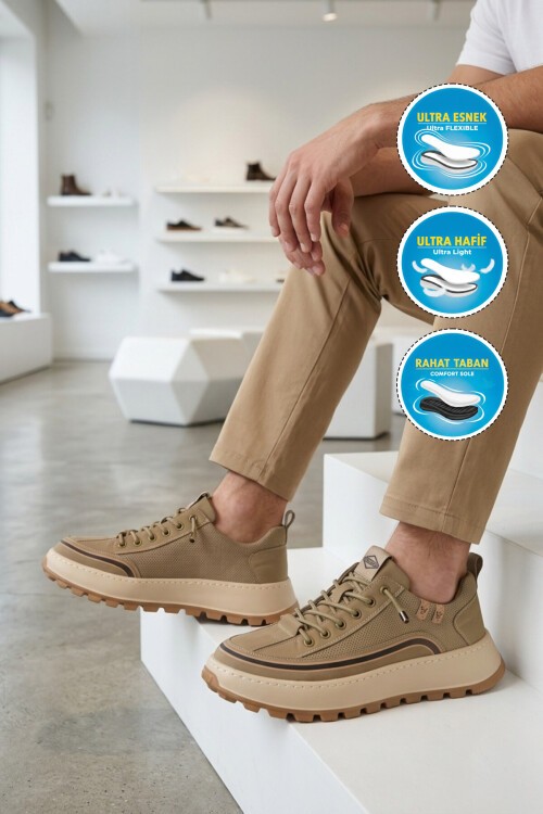 Haki Tekstil Erkek Günlük Ayakkabı 26Y514 M