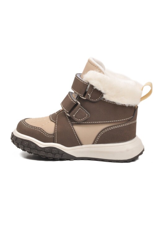 Kahve Cırtlı Unisex Bebek Bot Shade B