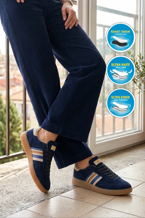 Lacivert Rahat Taban Unisex Spor Ayakkabı 015 G