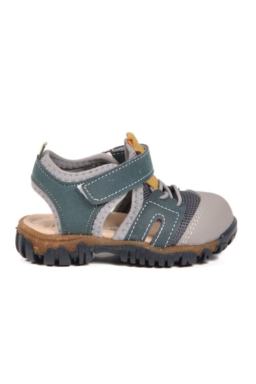 Hardal-Sarı Cırtlı Ortopedik Bebek Sandalet 26A78 B