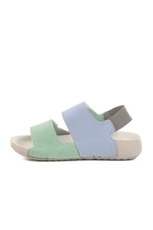 Mint Yeşili-Bebe Mavi Unisex Çocuk Sandalet BN-1422 P