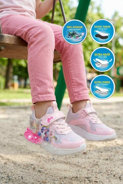 Pembe Hafif Kız Çocuk Spor Ayakkabı Marco Kids 26Y309 P