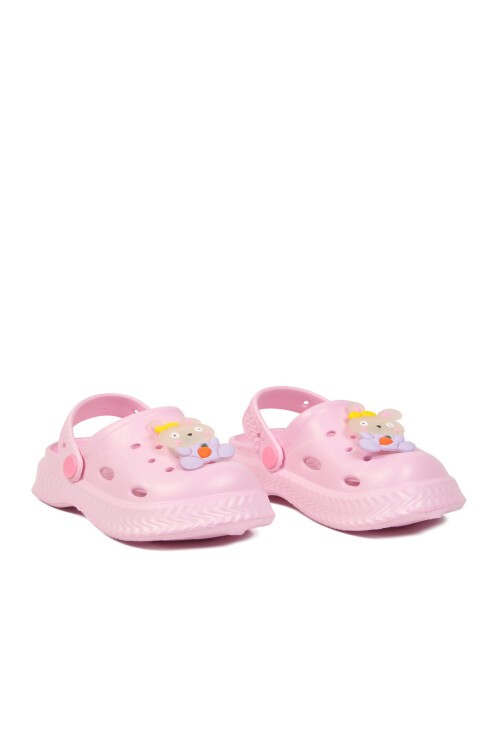 Pembe Kız Çocuk Bahçe ve Plaj Terliği Figürlü Eva Sabo Terlik