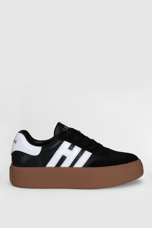 Siyah Hakiki Deri Unisex Sneaker Mira G