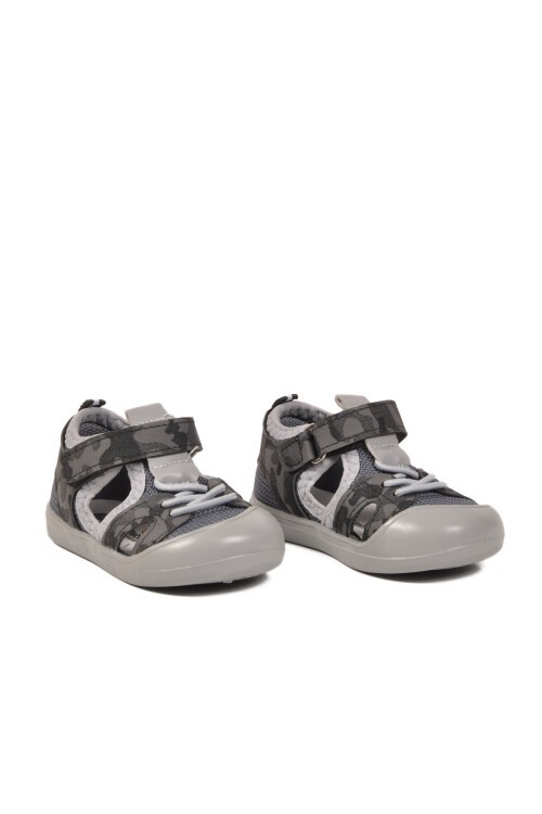 Siyah-Kamuflaj Ortopedik Bebek Sandalet 26A77 B
