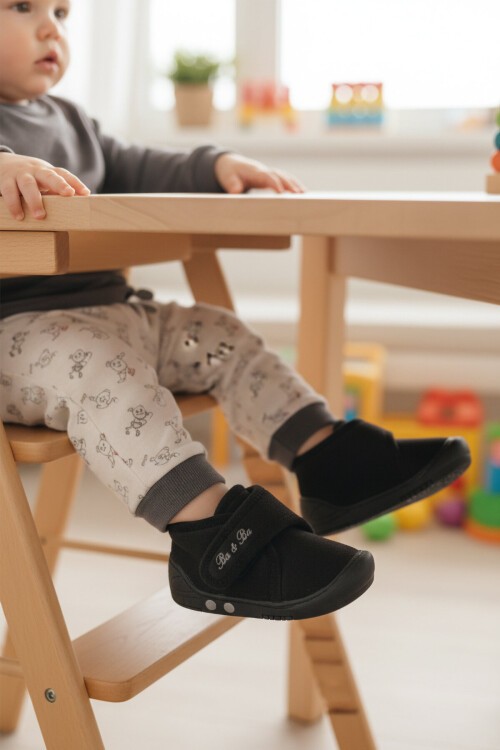 Siyah Süet Bebek Panduf 058989 B