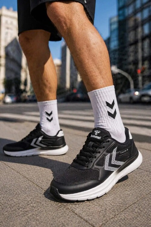 Siyah Fileli Bağcıklı Hafif Esnek Unisex Yürüyüş ve Spor Ayakkabı 900880 Hml Crosslite 26