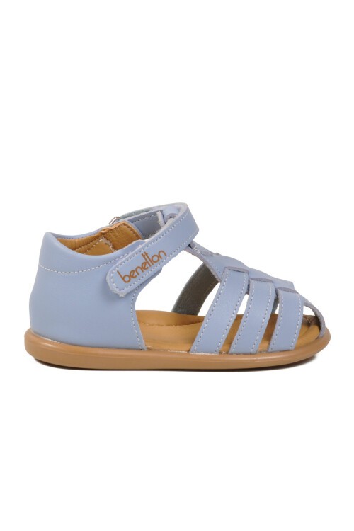 Bebe Mavisi Cırtlı Bebek Sandalet BN-1251