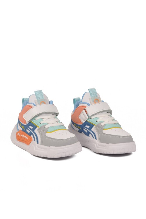 Beyaz-Lacivert Unisex Çocuk Spor Ayakkabı BNI-11092 P