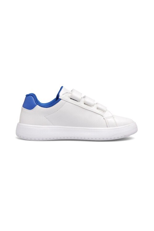 Beyaz-Mavi Cırtlı Kalın Rahat Tabanlı Unisex Çocuk Sneaker Spor Ayakkabı Hml Busan 25 Jr