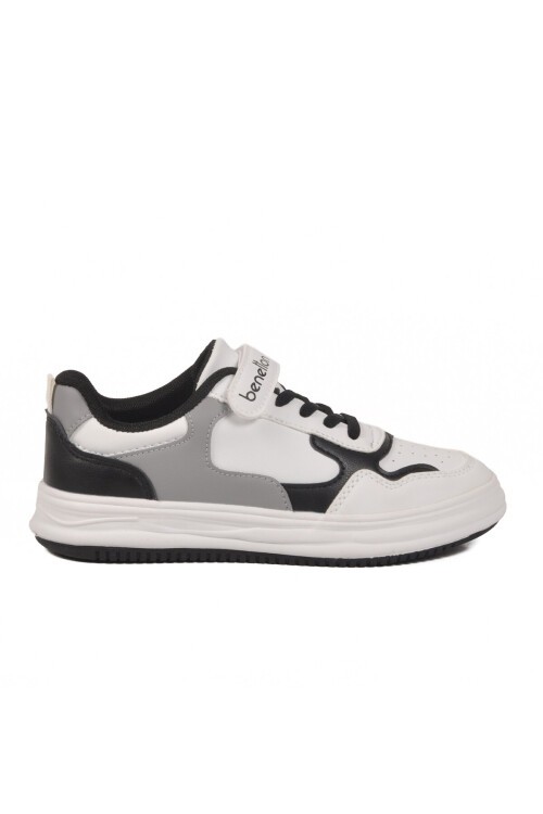 Beyaz-Siyah Unisex Çocuk Spor Ayakkabı BNI-10020 F