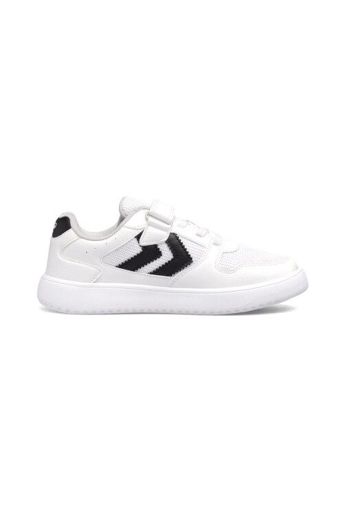 Beyaz-Siyah Cırtlı Fileli Hafif Rahat Tabanlı Unisex Çocuk Spor Ayakkabı Sneaker 900866 Hml Kayno SM. Jr.