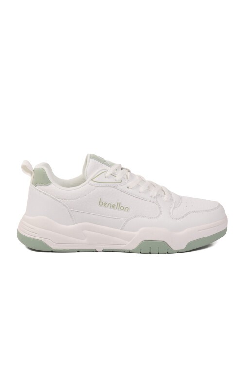 Beyaz Bağcıklı Rahat Hafif Erkek Günlük Yürüyüş ve Spor Ayakkabı Sneaker BNI-11505